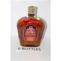 SIX 750ML BOTTLES OF CROWN ROYAL MAPLE WHISKY 40%