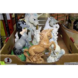 COLLECTION OF MINIATURE UNICORN ORNAMENTS