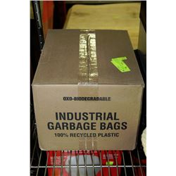 CASE OF 200 INDUSTRIAL GARBAGE BAGS 30" X 38"