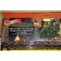 9' PRE-LIT TRADITION BRANCH GARLAND