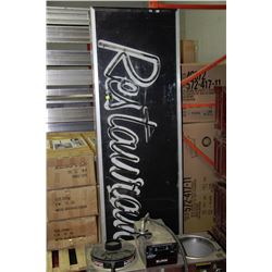 NEON RESTAURANT SIGN  6FT 7.5" X 2FT"