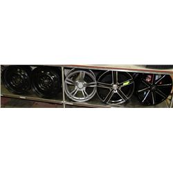 LOT OF 5 NEW ASSORTED RIMS