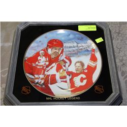 LANNY MCDONALD 999/1500 FRAMED COLLECTOR PLATE