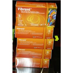 FIVE BOXES OF VIBRANT POWERDER FREE GLOVES SZ S