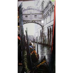 VENICE CANAL ON CANVAS