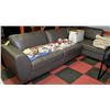 Image 1 : NEW GREY LEATHERETTE "L SHAPED" SECTIONAL