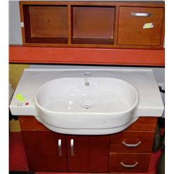 SINK & VANITY WITH MATCHING SHELF UNIT