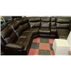 Image 1 : NEW BROWN LEATHER ELECTRIC RECLINING SECTIONAL
