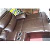 Image 2 : NEW BROWN LEATHER ELECTRIC RECLINING SECTIONAL