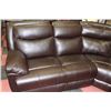 Image 4 : NEW BROWN LEATHER ELECTRIC RECLINING SECTIONAL