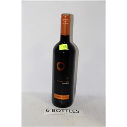 SIX 750ML BOTTLES OF COPPER MOON MALBEC RED WINE