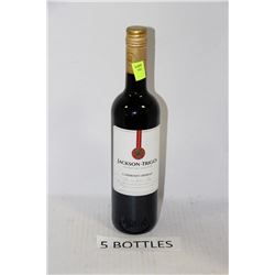 FIVE 750ML BOTTLES OF JACKSON-TRIGGS CABERNET-SHIRAZ
