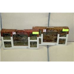 DEER PRINT APPETIZER SERVING SET X2