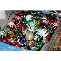 BOX OF CHRISTMAS TREE ORNAMENTS