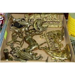 ESTATE FLAT OF BRASS ORNAMENTS