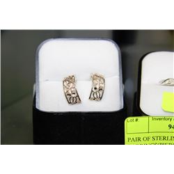 PAIR OF STERLING SILVER EARRINGS (PIERCED) ON CHOICE