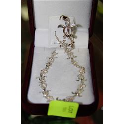 STERLING SILVER TURTLE BRACELET, EARRINGS & CHARM