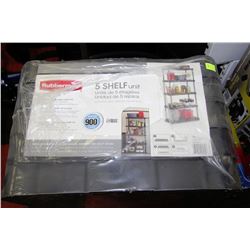 NEW RUBBERMAID 5-TIER SHELF UNIT