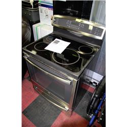GE BLACK & STAINLESS FREE STANDING ELECTRIC RANGE