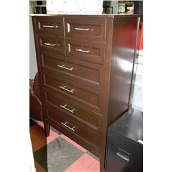 6-DRAWER DARK WALNUT STAIN CHEST