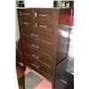 Image 1 : 6-DRAWER DARK WALNUT STAIN CHEST