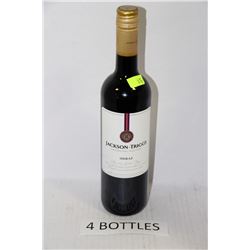 FOUR 750ML BOTTLES OF JACKSON-TRIGGS SHIRAZ