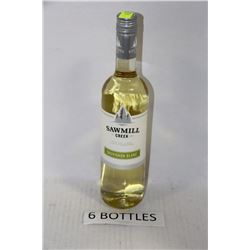 SIX 750ML BOTTLES OF SAWMILL CREEK SAUVIGNON BLANC