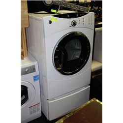 GE FRONT LOADING DRYER WITH PEDESTAL
