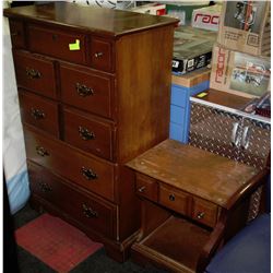 SOLID WOOD DRESSER AND NIGHTSTAND