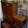 Image 1 : SOLID WOOD DRESSER AND NIGHTSTAND