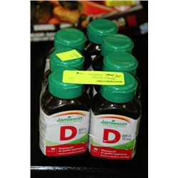 7 BOTTLES WITH 90 CAPLETS OF VITAMIN D