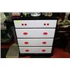 Image 1 : 4-DRAWER BLACK&WHITE DRESSER