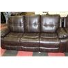 Image 3 : NEW BROWN LEATHERETTE RECLINING SOFA & LOVE SEAT
