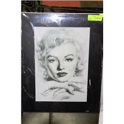 MARILYN SKETCH SIGNED BY ARTIST
