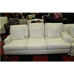 WHITE FABRIC COUCH 85"