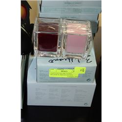 PARTYLITE SQUARE VOTIVE HOLDERS W/ BOX OF VOTIVES