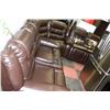 CHOCOLATE BROWN LEATHER RECLINING SECTIONAL