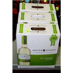 3 4L CASES OF PELLER ESTATES SAUVIGNON BLANC