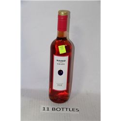 11 750ML BOTTLES OF NAKED GRAPE ROSE WINE