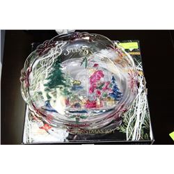 CHRISTMAS GLASS PLATTER