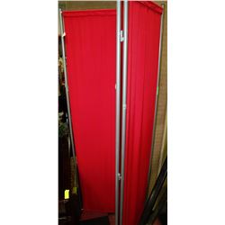 RED FABRIC ROOM DIVIDER SCREEN