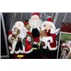 Image 1 : 3 SANTA & MRS CLAUS ORNAMENTS