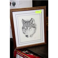 ORIGINAL PENCIL DRAWING - WOLF ART