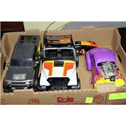 FLAT OF CARS (4) INCLUDES 2 TONKAS