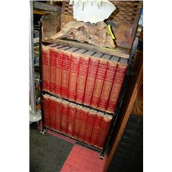 CLASSIC BOOKSHELF WITH 20 VOLUMES OF "THE AMERICAN