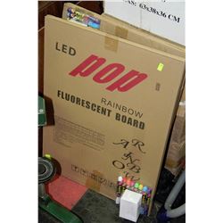 MEDIUM LED WRITING BOARD WITH TRIPOD & CRAYONS
