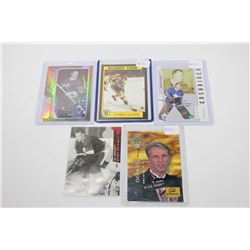 LOT OF 5 HALL OF FAME HOCKEY CARDS