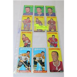 2 SHEETS OF 1964-65 TOPPS HOCKEY CARDS