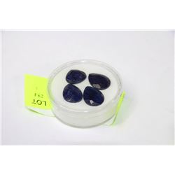 4PCS - 30CT NATURAL BLUE SAPPHIRE