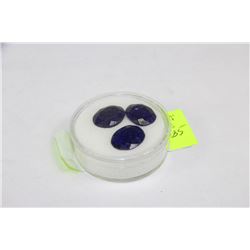 3PC - 28CT NATURAL BLUE SAPPHIRE